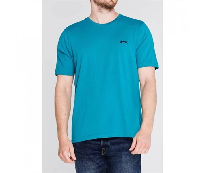 Фото - чоловічу футболку Футболка Slazenger Plain Teal Blue L