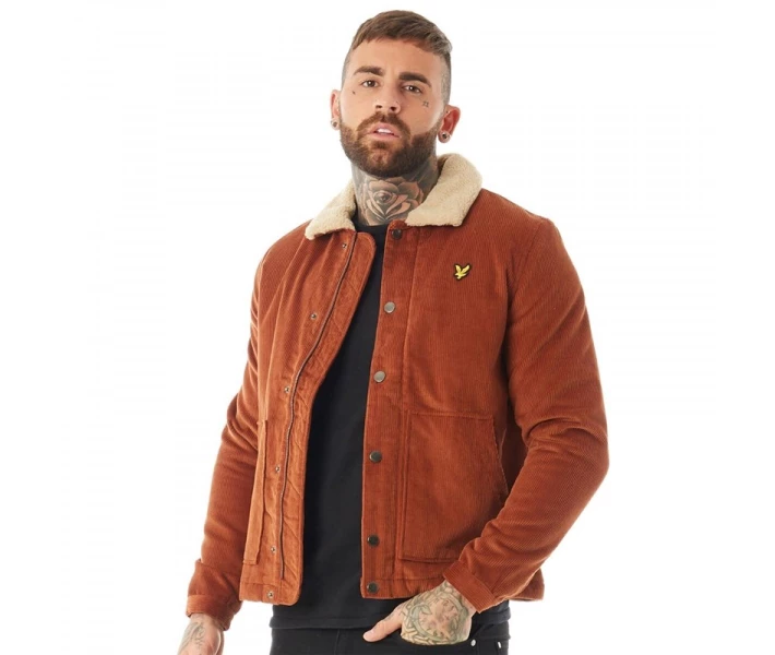 Фото - куртку мужскую Куртка Lyle And Scott Vintage Jumbo Cord Shearling Brown Spice Dark Tan S