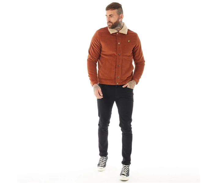 Фото - куртку мужскую Куртка Lyle And Scott Vintage Jumbo Cord Shearling Brown Spice Dark Tan S