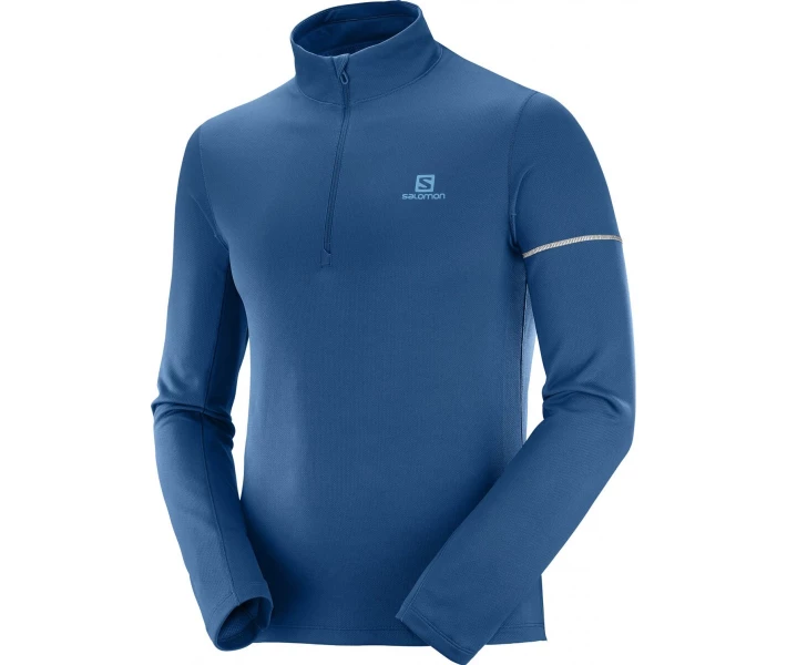 Фото - чоловічу толстовку Футболка Salomon AGILE HZ MID L