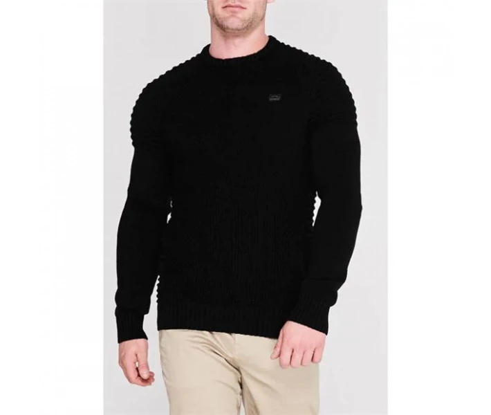 Фото - чоловічий джемпер Джемпер 883 Police Lay Knitted Cable Black S