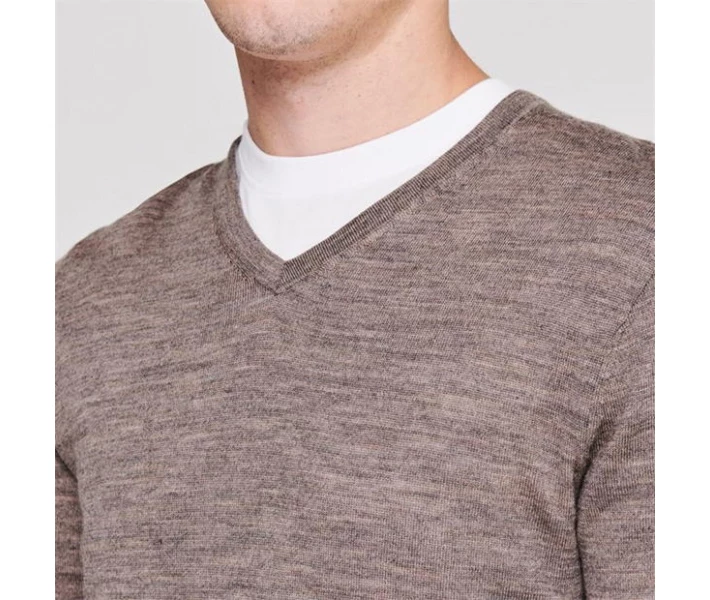 Фото - чоловічий джемпер Джемпер Howick Merino V Neck Oatmeal XXL
