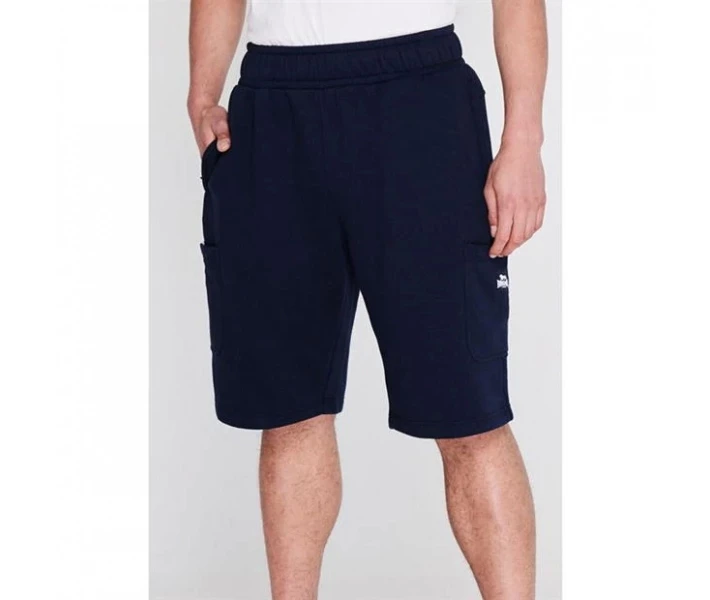 Фото - чоловічі шорти Шорти Lonsdale 2 Stripe Fleece Navy L