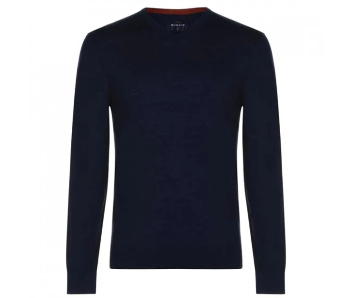 Фото - чоловічий джемпер Джемпер Howick Merino V Neck Navy XXL