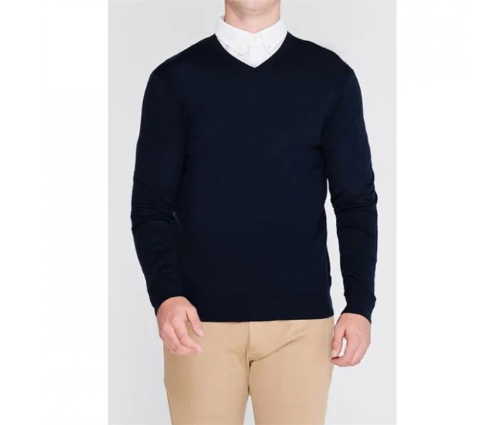 Фото - чоловічий джемпер Джемпер Howick Merino V Neck Navy XXL