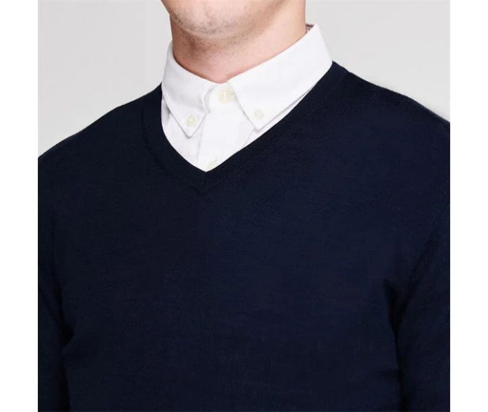 Фото - чоловічий джемпер Джемпер Howick Merino V Neck Navy XXL