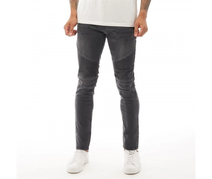 Фото - чоловічі джинси Джинси Fluid Skinny Fit Biker Denim Washed Black Washed Black 34W 32L