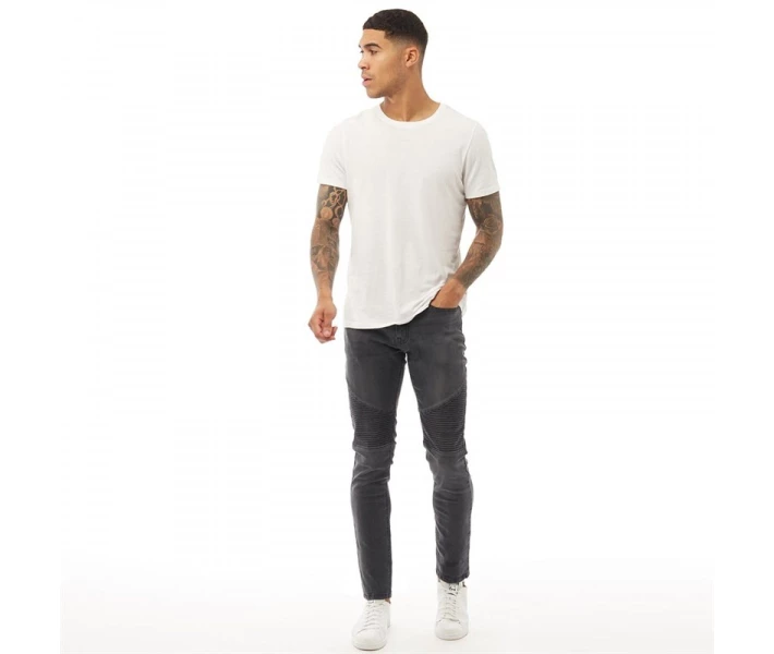 Фото - чоловічі джинси Джинси Fluid Skinny Fit Biker Denim Washed Black Washed Black 34W 32L