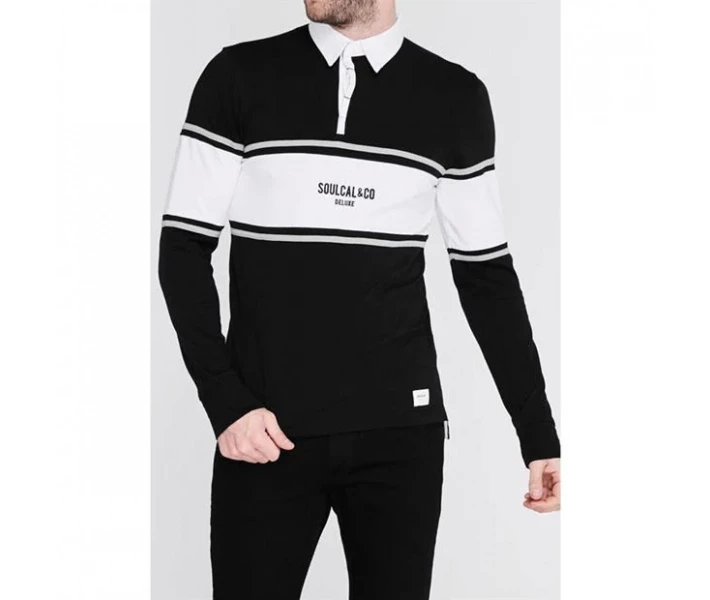 Фото - чоловіче поло Поло SoulCal Rugby Black L