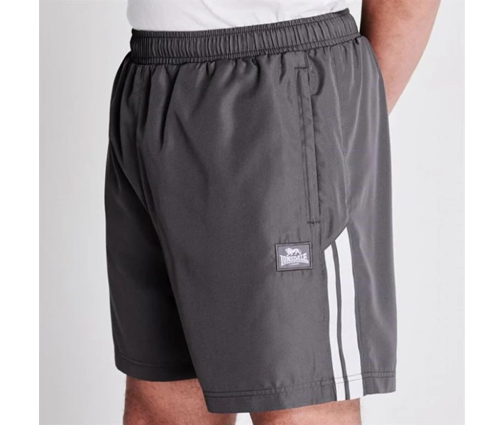 Фото - чоловічі шорти Шорти Lonsdale 2 Stripe Woven Charcoal/White XXL