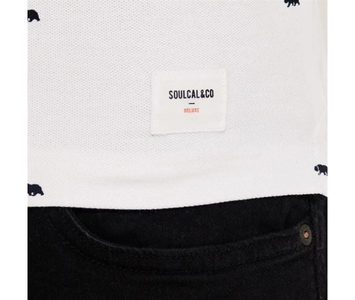 Фото - чоловіче поло Поло SoulCal All Over Pattern Bear White XL