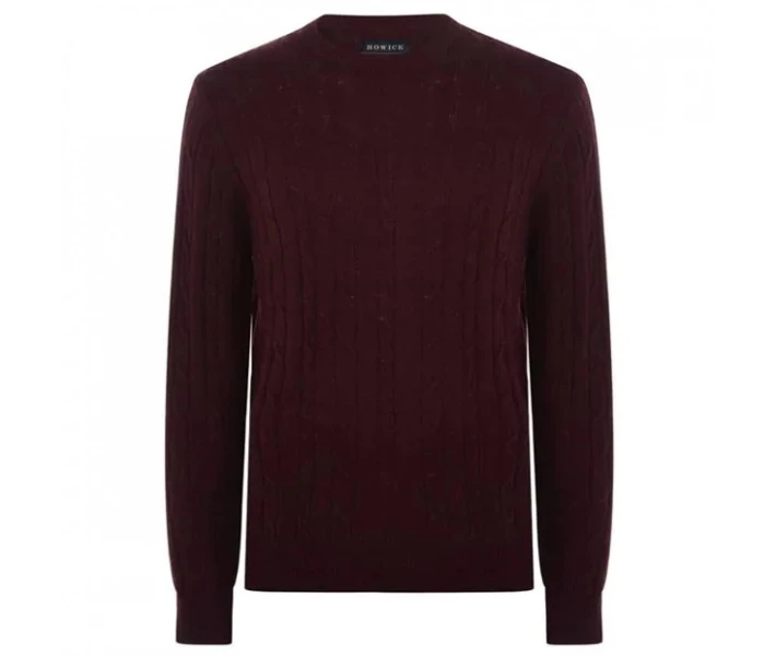 Фото - чоловічий джемпер Джемпер Howick Andover Crew Neck Burgundy Marl L