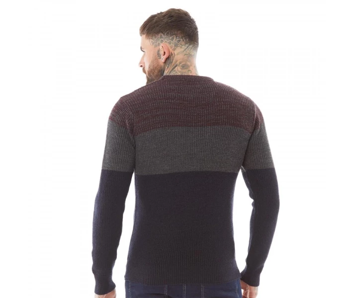 Фото - чоловічий джемпер Джемпер Brave Soul Creation Dark Burgundy Multi S