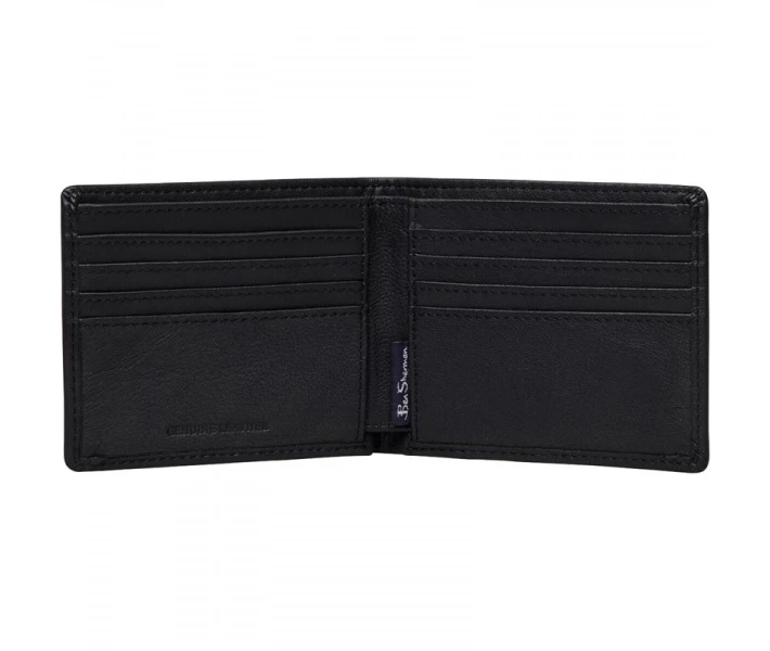 Фото - гаманець Гаманець Ben Sherman Travis Leather Black Black Універсальний