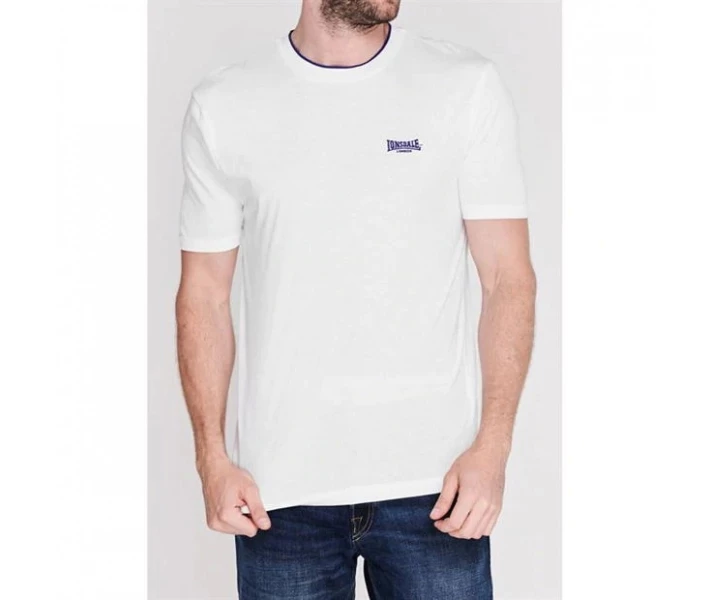Фото - чоловічу футболку Футболка Lonsdale Tipped Tee White XS