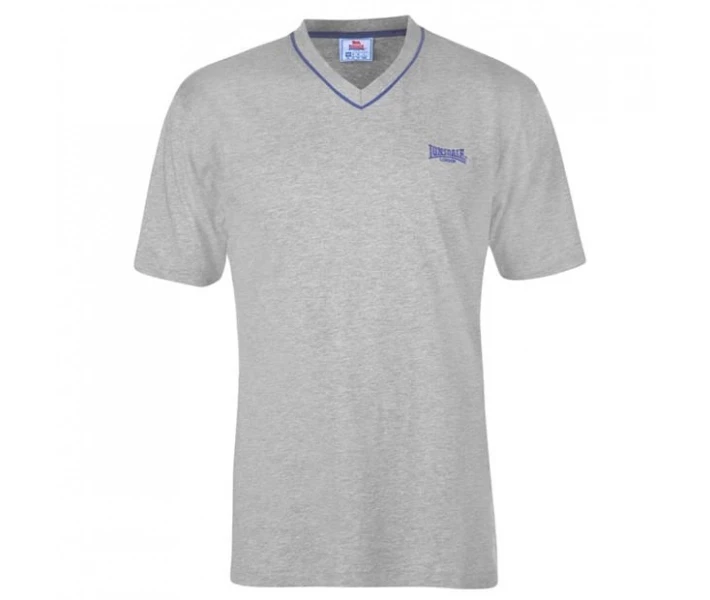 Фото - чоловічу футболку Футболка Lonsdale V Neck Tee Grey Marl S