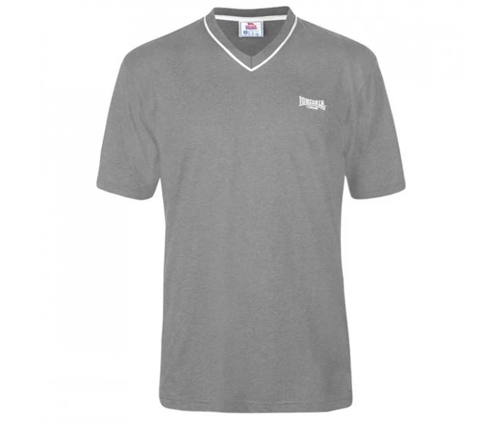 Фото - чоловічу футболку Футболка Lonsdale V Neck Tee Charcoal Marl XS