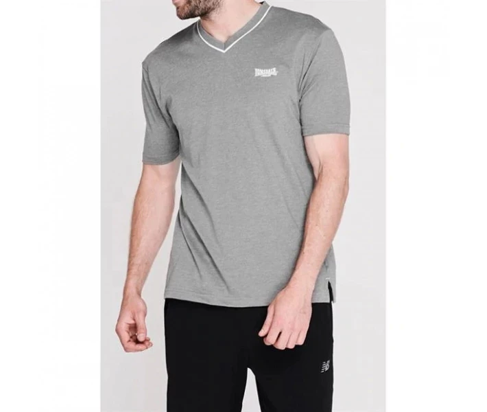 Фото - чоловічу футболку Футболка Lonsdale V Neck Tee Charcoal Marl XS