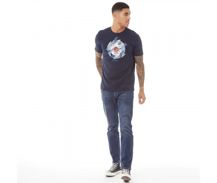 Фото - чоловічу футболку Футболка Ben Sherman Target Chevron Gingham Dark Navy Navy M