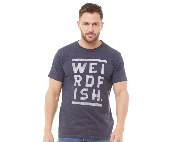 Фото - чоловічу футболку Футболка Weird Fish Taped Branded Navy Marl Navy Marl S