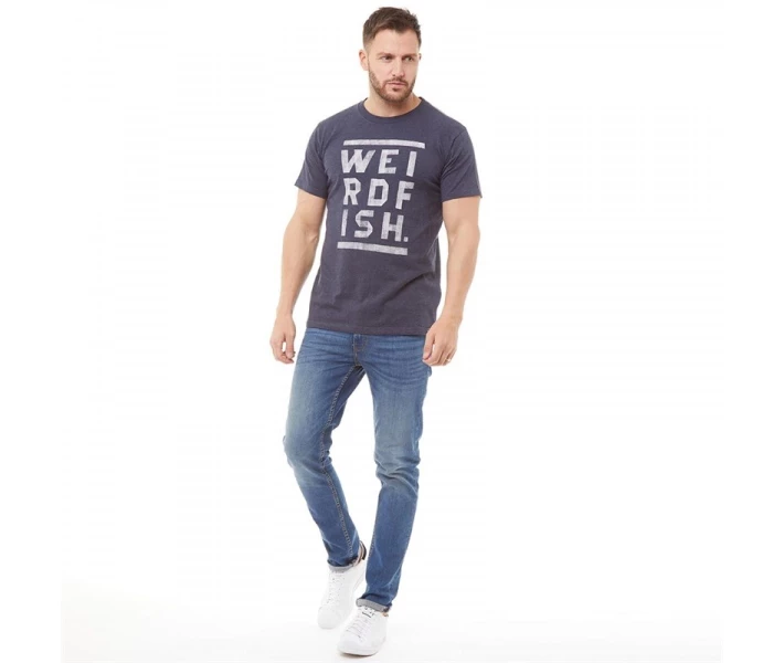 Фото - чоловічу футболку Футболка Weird Fish Taped Branded Navy Marl Navy Marl S
