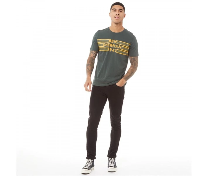 Фото - чоловічу футболку Футболка Ben Sherman Retro Chest Dark Green Green S