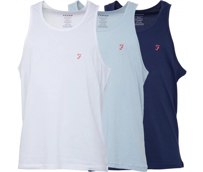 Фото - чоловічу майку Майка FARAH Vestire Lounge Vests Multi Blue 3 шт XL
