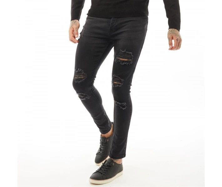 Фото - чоловічі джинси Джинси Brave Soul Leyland Ripped Skinny Black/Charcoal Black 34W 34L