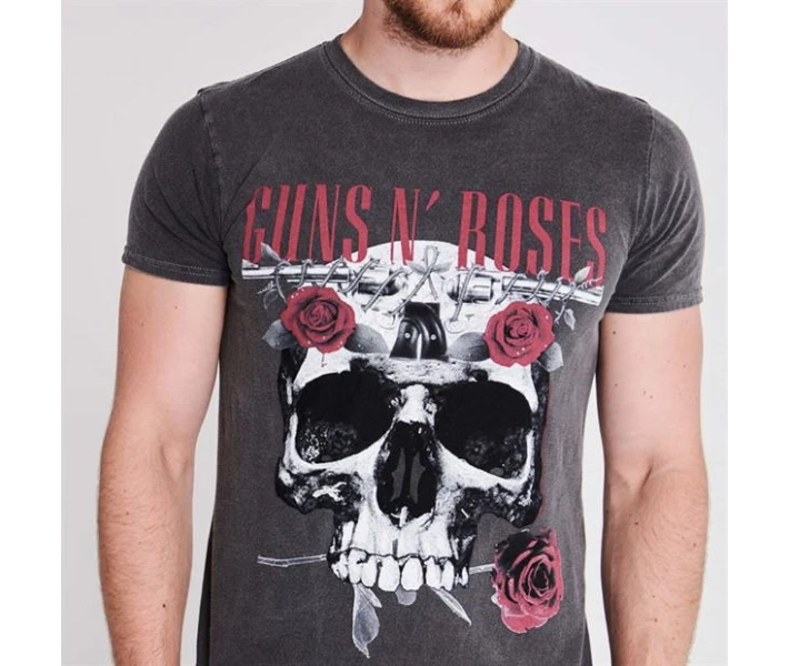 Фото - чоловічу футболку Футболка Official Vintage Band T-Shirt Guns N Roses Skull Rose L