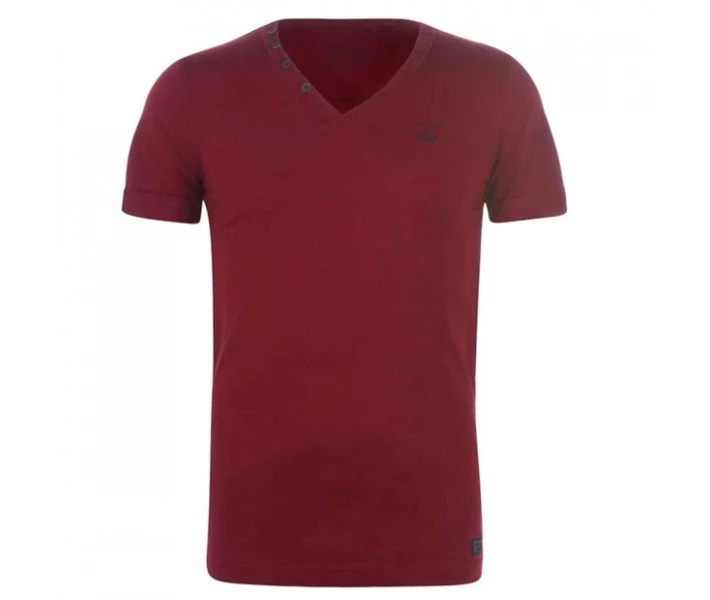 Фото - чоловічу футболку Футболка Firetrap Striding V Neck Burgundy M