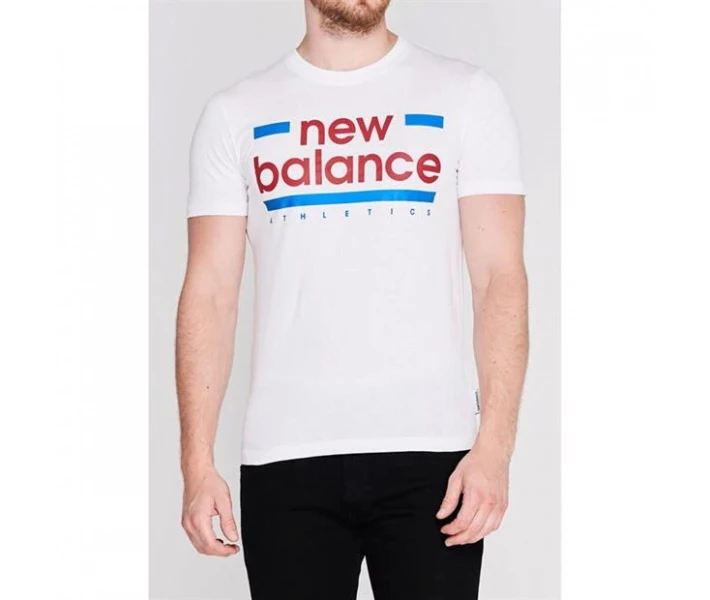 Фото - чоловічу футболку Футболка New Balance Line T-Shirt White M