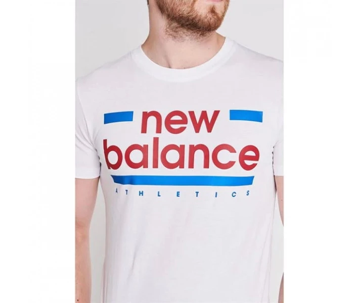 Фото - чоловічу футболку Футболка New Balance Line T-Shirt White M
