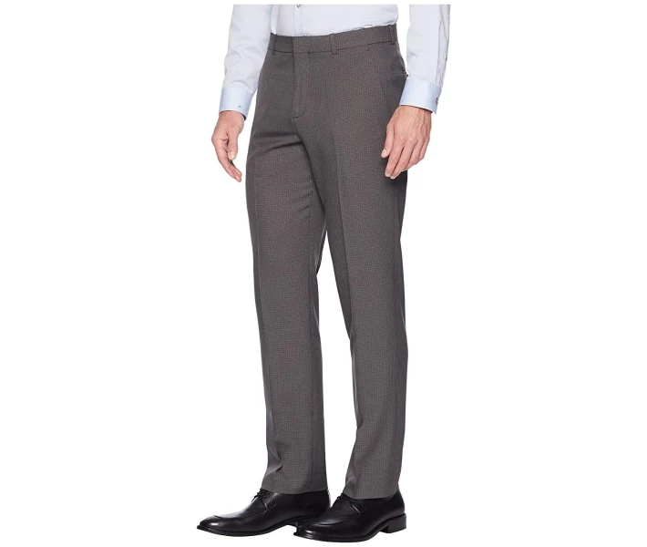 Фото - чоловічі штани Штани Perry Ellis Modern Fit Small Check Performance Pants Magnet 34W 32L