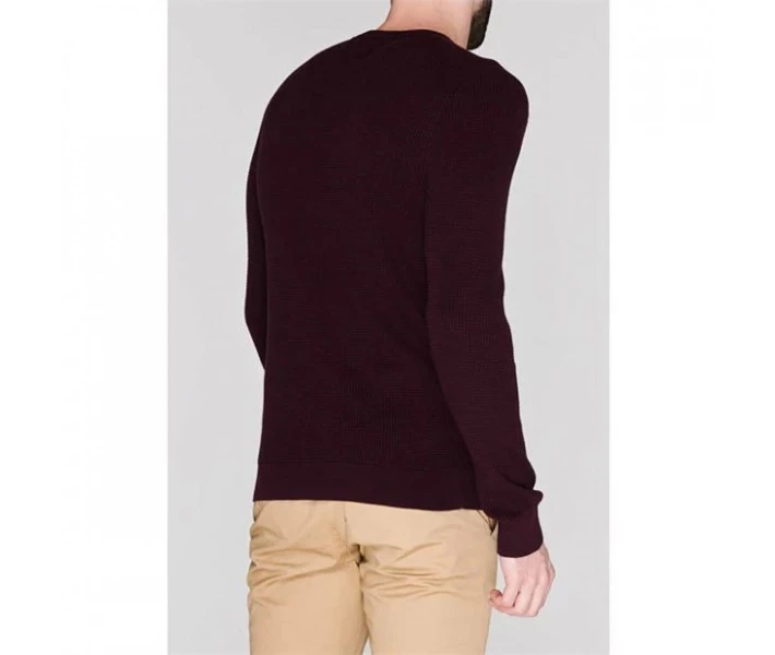 Фото - чоловічий джемпер Джемпер Firetrap Blackseal Waffle Burgundy XXL