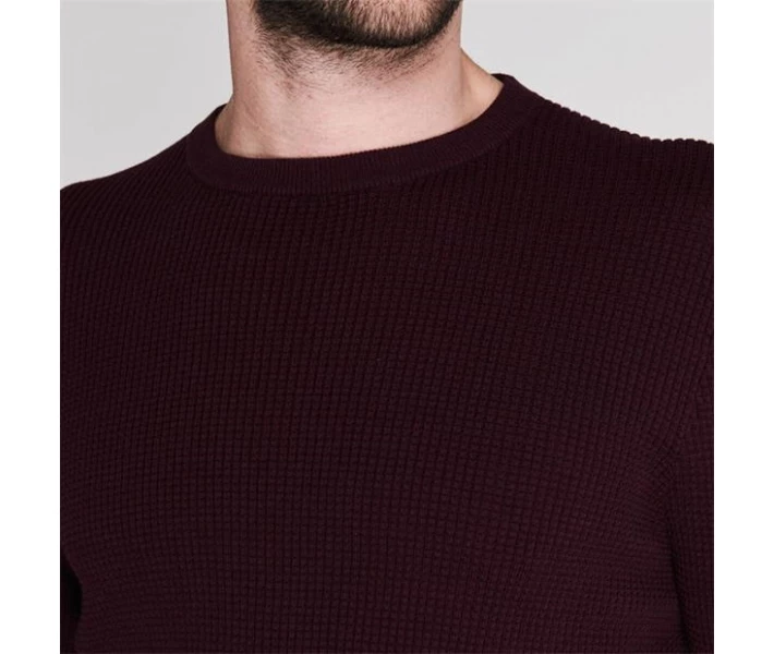 Фото - чоловічий джемпер Джемпер Firetrap Blackseal Waffle Burgundy XXL
