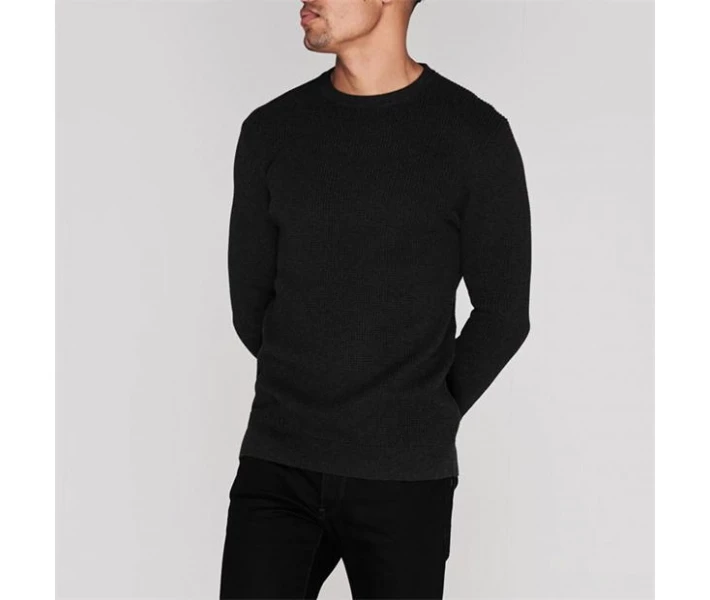 Фото - чоловічий джемпер Джемпер Firetrap Blackseal Waffle Charcoal XS