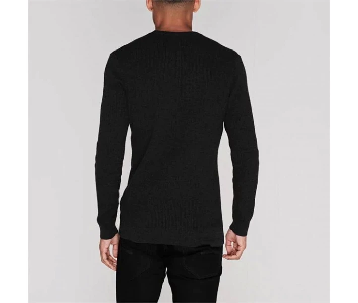 Фото - чоловічий джемпер Джемпер Firetrap Blackseal Waffle Charcoal XS