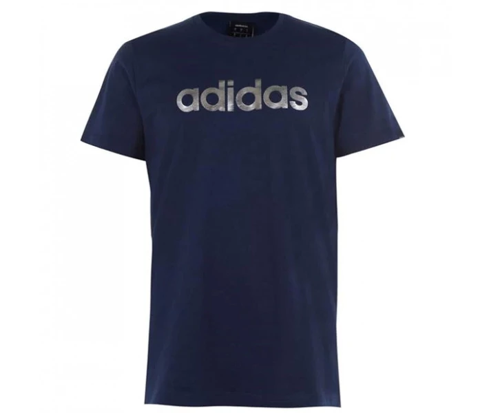 Фото - чоловічу футболку Футболка adidas Linear Foil T-Shirt Navy/Silver L