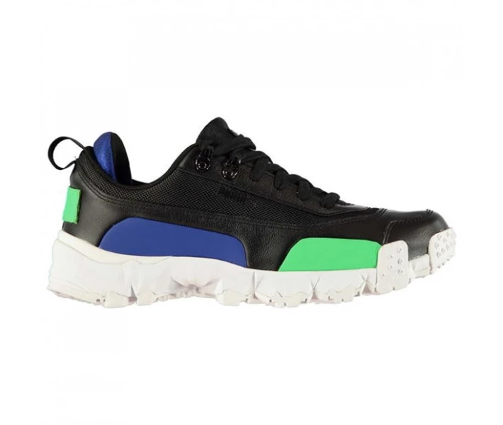 Фото - чоловічий кросівок Кросівки Puma Trailfox Leather Trainers Black/Green 40.5