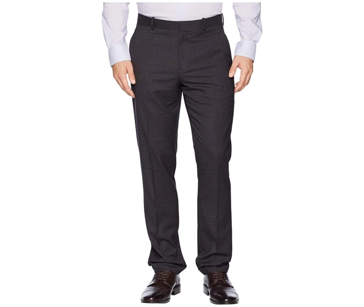 Фото - чоловічі штани Штани Perry Ellis Slim Fit Subtle Heathered Check Dress Pants Charcoal 30W 32L