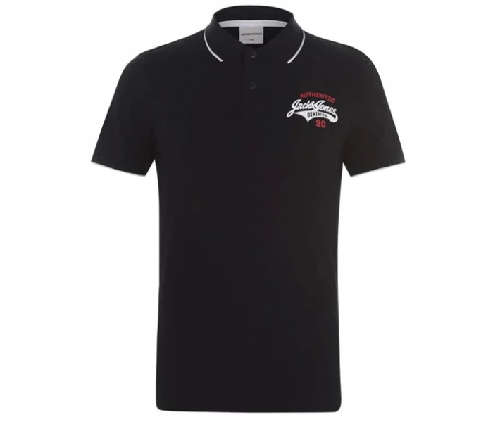 Фото - чоловіче поло Поло Jack and Jones Core Heritage Black 2 XL
