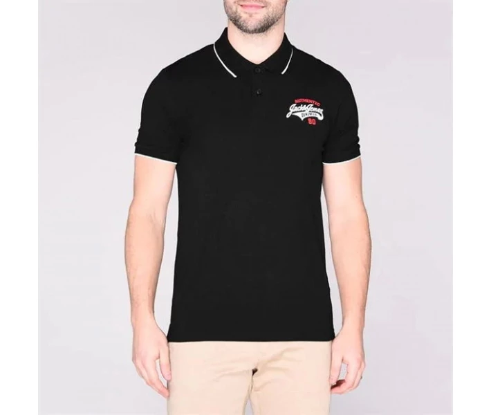 Фото - чоловіче поло Поло Jack and Jones Core Heritage Black 2 XL