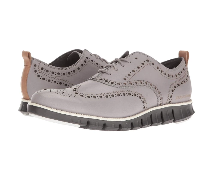 Фото - чоловічу туфлю Туфлі оксфорди Cole Haan ZeroGrand Wing Ox Leather Silver Sconce Leather/Magnet 40.5