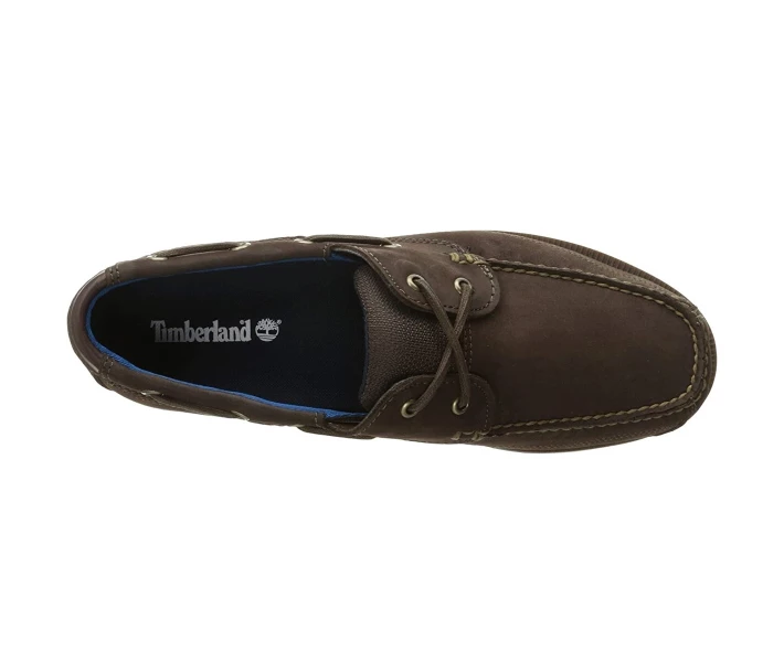 Фото - чоловічий мокасин Мокасини Timberland Piper Cove Leather Boat Shoe Dark Brown Nubuck 43