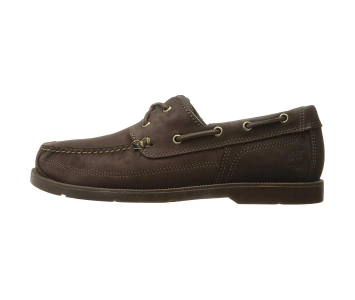 Фото - чоловічий мокасин Мокасини Timberland Piper Cove Leather Boat Shoe Dark Brown Nubuck 43