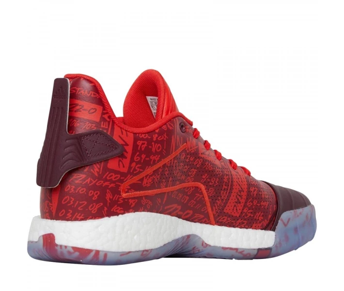 Фото - чоловічий кед Кеди adidas T-Mac Millennium Boost Basketball Collegiate Burgundy/White/Maroon Red 44