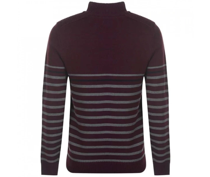Фото - чоловічий джемпер Джемпер Pierre Cardin Button Neck Knit Burgundy / Grey M M