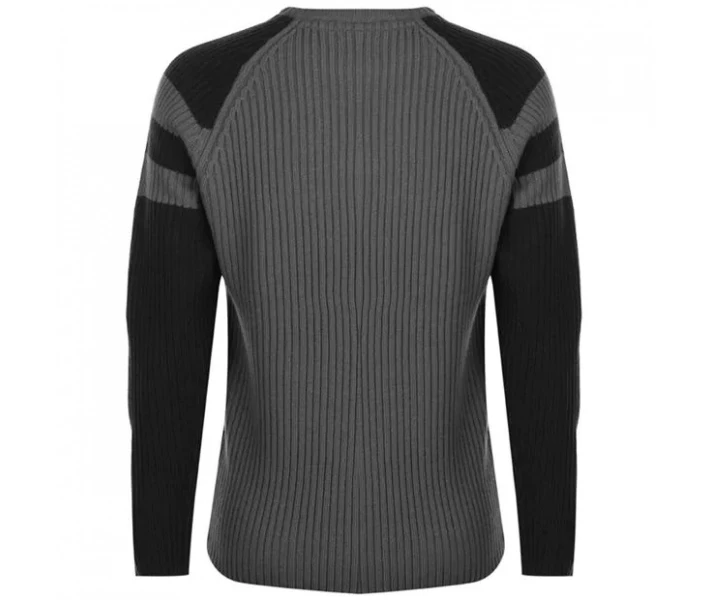Фото - чоловічий джемпер Джемпер Pierre Cardin Ribbed Crew Knit Charcoal M / Blk XXL