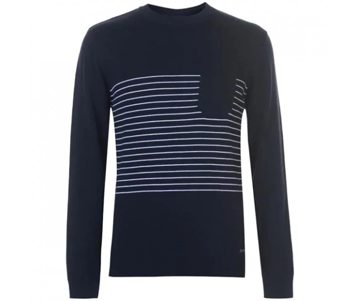 Фото - чоловічий джемпер Джемпер Pierre Cardin Striped Pocket Knit Navy XL