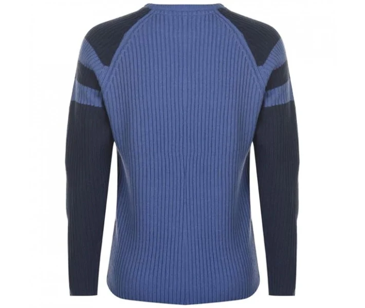 Фото - чоловічий джемпер Джемпер Pierre Cardin Ribbed Crew Knit Mid Blue / Navy S